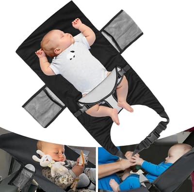 Baby Reisbed - Vliegtuig Stoel - Comfortabel Reizen - Extra Ruimte Creëren - 32 x 24 cm - Grijs