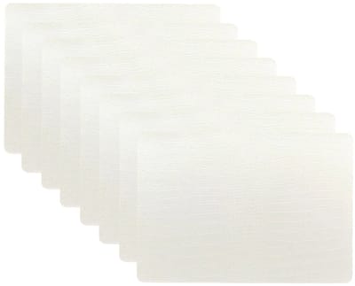 Unique Living placemats Croco lederlook - 8x - 43 x 30 cm - ivoor wit - pvc - tafel onderleggers