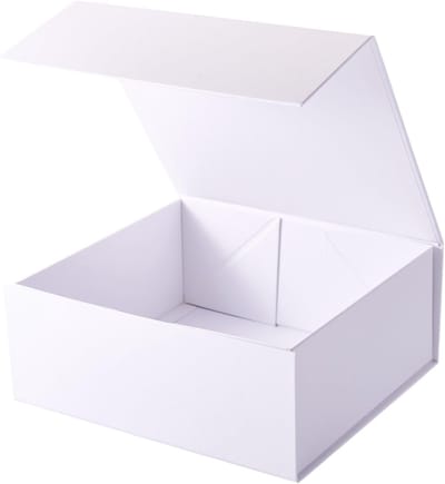SnelShoppen - Witte Opvouwbare Geschenkdoos met Magnetische Deksels voor Bruiloft, Verjaardag, Kerstmis, Valentijnsdag - 20x18,2x8,3 cm - Stevig Karto