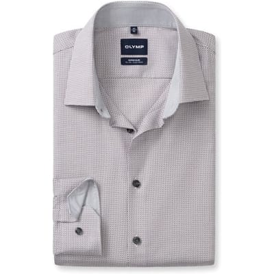 OLYMP No. Six Overhemd, Super Slim, Kent, Bordeauxrood