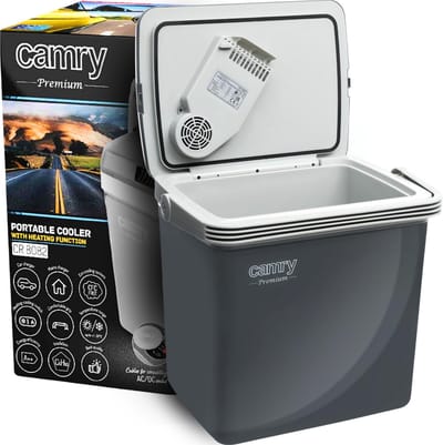 Elektrische koelbox 25L – Koelen & Verwarmen – Reiskoelbox - 12V & 230V – Draagbare Toeristenkoelkast voor Auto & Camping - Camry CR8082