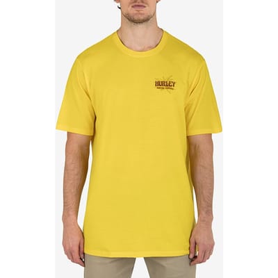 Hurley Evd Aloe Life Short Sleeve Ferrari Maat: L | T-shirts met Print Outlet | Heren | Geel