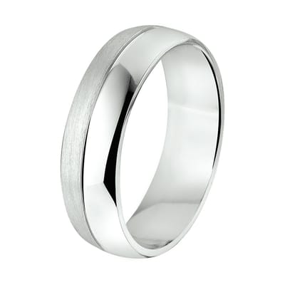 Gerhodineerd Zilver Ring A205 - 6 Mm Zonder Cz 1315405