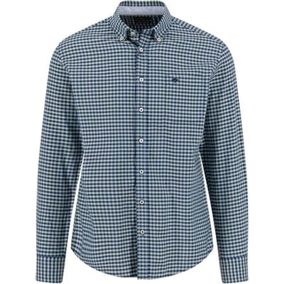 Fynch-Hatton Overhemd Colorful Check Oxford Button-Down Harbor Blue / male