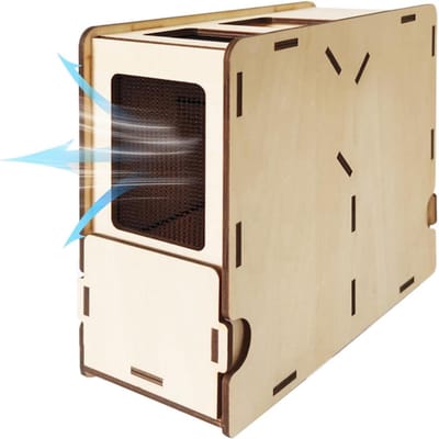 Graanblaasmachine Vogelvoer - Voer Scheider - Vogelvoer Verwerken - Efficiënte Schaalafscheiding - 20 cm - Houtkleur