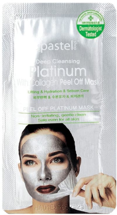 The Pastel Shop Platinum, met Collageen, Peel-Off Mask