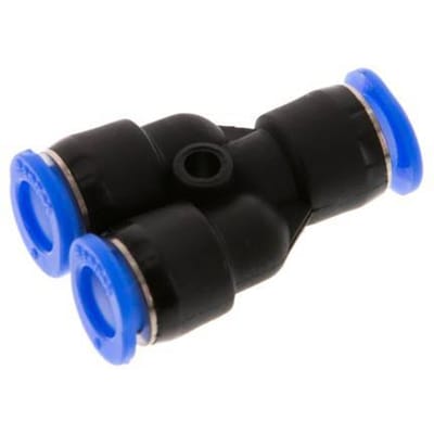 6mm Y-koppeling PBT Insteekfitting Compact Ontwerp NBR [2 Stuks]