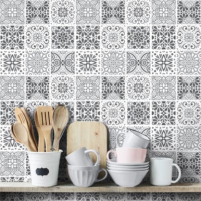 Zelfklevende tegelmuurstickers voor keuken en badkamer - 9 Azulejos tegelstickers - 9 stickers 10x10cm