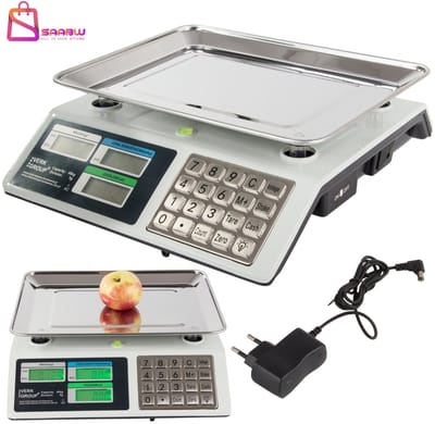 Elektronische keukenweegschaal 40kg – 5g Nauwkeurigheid – LCD Display – Accu & Netstroom – precisie weegschaal – Met Telfunctie & TARE – weegschaal keuken – 48406