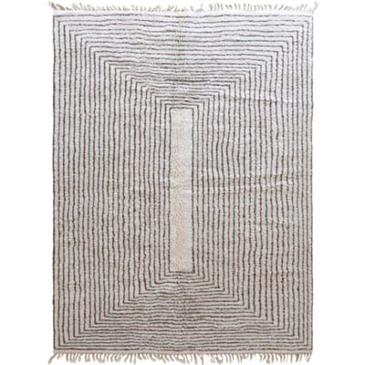 AFK Living Berbertapijt modern met grafische lijnen van wol