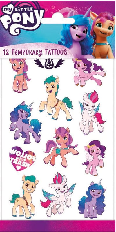 Funny Products Neptattoos My Little Pony 20 X 10 Cm Paars 12 Stuks