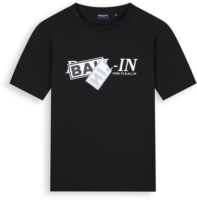 Ballin Amsterdam - Heren Regular fit T-shirts Crewneck SS - Black - Maat M