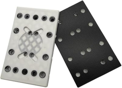 Elektrische Polijstschijf - Vierkante Schuurpad - Glad Maken Oppervlakken - Hoge Permeabiliteit - 130x80mm - Wit Zwart