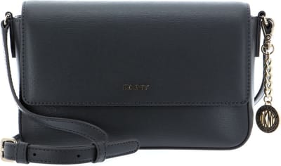 DKNY Leren Schoudertas Avondtas Bryant Sutton Crossbody Bag Charcoal Grijs