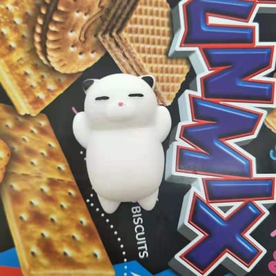 Stressverlichting Speelgoed Knijpspeelgoed Zacht Mochi Kat Speelgoed Mini Schattig Dier Speelgoed Verjaardagsfeest Cadeau Paasei Vuller Klasbeloning white