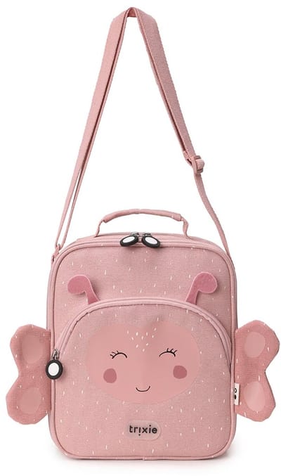 Trixie Thermische Lunchtas – Mrs. Butterfly – Gerecycleerd katoen – Houdt eten vers – Met draagriem & naamlabel – Ideaal voor kinderen