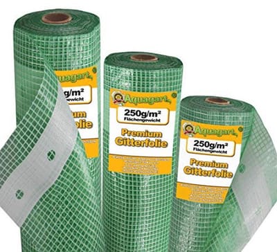 Broeikasfolie Roosterfolie - Tuinfolie Afdekfolie - Planten Beschermen - UV-stabiel Versterkte Rand - 250 g/m² 1.5m Breed - Groen Transparant