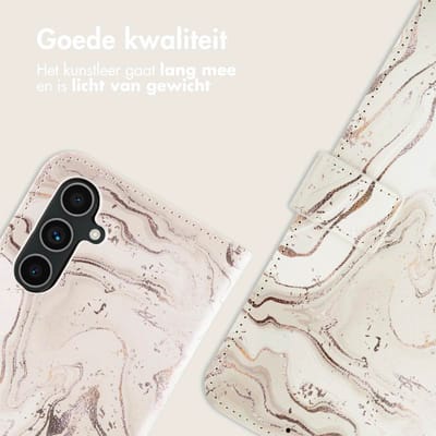 imoshion Hoesje - Geschikt voor Samsung Galaxy A54 (5G) - Design Bookcase smartphone - Sandy Marble