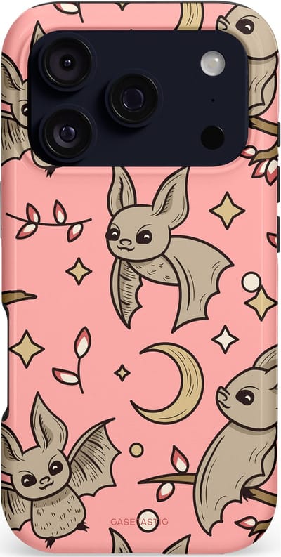 Casetastic hoesje geschikt voor Apple iPhone 17 Pro - MagSafe - Dubbellaagse bescherming - Nachtelijke vlucht - Fashion Case - Perzik Taupe Lichtroze