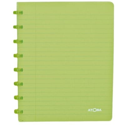Atoma - Trendy schrift | ft A5 | 144 bladzijden | commercieel geruit | transparant groen