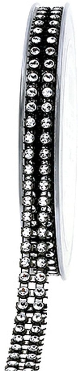 Decoratietape zwart, zilver 10 mm 4 m