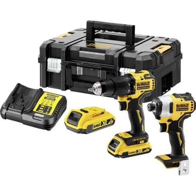 DEWALT DCK2062D2T-QW DCK2062D2T-QW Gereedschapsset Accu-klop/schroefmachine, Accu-slagmoersleutel, Accu, Acculader 6-delig