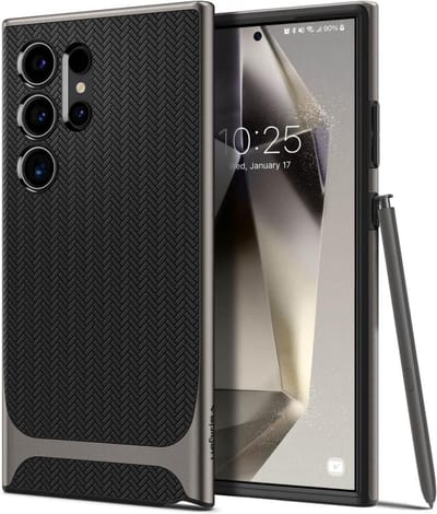 Spigen Neo Hybrid Hoesje Geschikt voor Samsung Galaxy S24 Ultra Back Cover Gunmetal