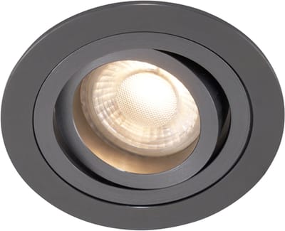 QAZQA rondoo - Moderne Inbouwspot - 1 lichts - Ø 9.2 cm - Gunmetal - Woonkamer | Slaapkamer | Keuken