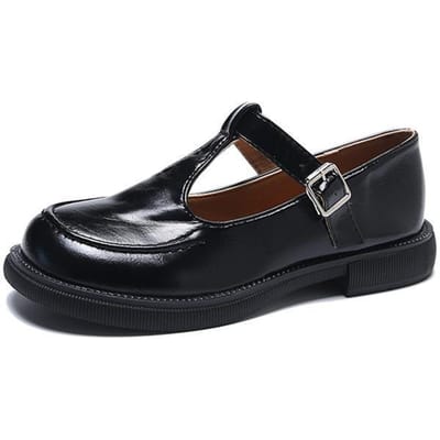 Schoenen Vrouw Britse Stijl Oxfords Klompen Platform Lage Hakken Dames Schoeisel Nieuw Preppy Leer Creepers Retro Zomer Jurk R 35 black