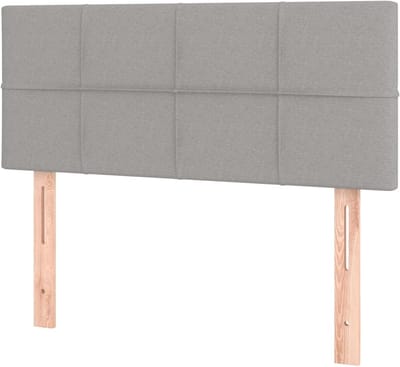 Hoofdbord Stof - Hoofdeinde Bed - Ontspannen in Bed - In Hoogte Verstelbaar - 100 x 78/88 cm - Lichtgrijs