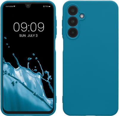 kwmobile telefoonhoesje geschikt voor Samsung Galaxy A16 5G - Hoesje voor smartphone - Precisie camera uitsnede - In Caribisch blauw