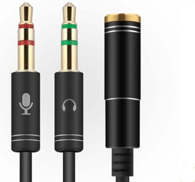 3.5mm Jack Aux kabel splitter voor koptelefoon en microfoon - One Female Dual Male Audio Splitter