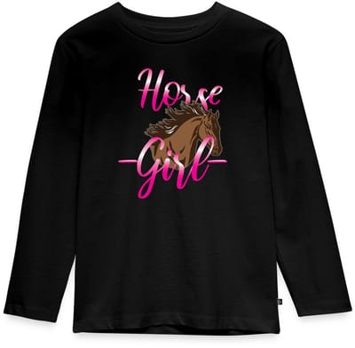 Horse Girl – Paardenmeisje- Paardenliefde In Roze Stijl Premium T-Shirt Kinderen