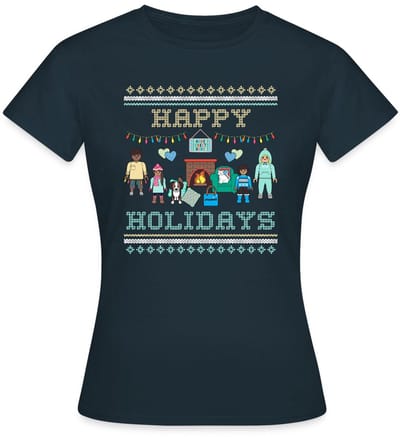 Playmobil Familie Happy Holidays Ugly Christmas T-Shirt Dames