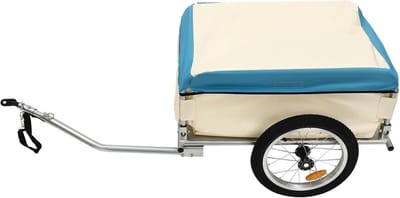 Fietskar - Lading Trailer - Vervoer Boodschappen - 50 Kg Draaglast - 52x69x27cm - Blauw
