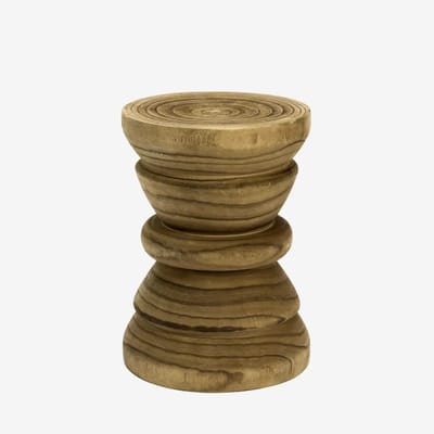 Madam Stoltz - Houten Kruk of Bijzettafel Paulownia - 30x43 cm