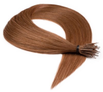 hair2heart Premium Nanoring Extensions Echt haar glad - 25 strengen 0,8 g 40 cm 8/03 lichtblond naturel-goud