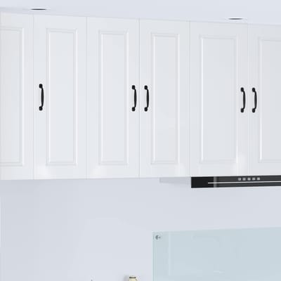 vidaXL - Wandkast - PORTO - Hoogglans - wit - 60 - x - 31 - x - 80 - cm - Bewerkt - hout