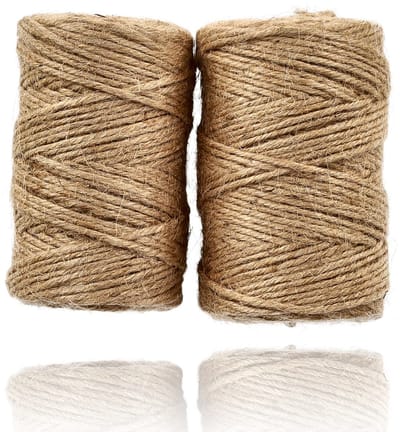 Jute touw 2x 74 meter - Natuurlijk Jute koord 3mm dikte - Bruin Bindtouw - Ideaal voor DIY, Tuin en Verpakking