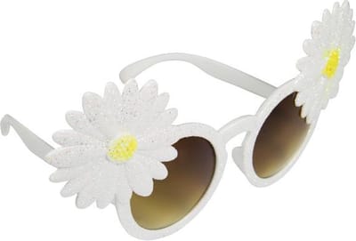 Folat - Witte Bril met Bloemen