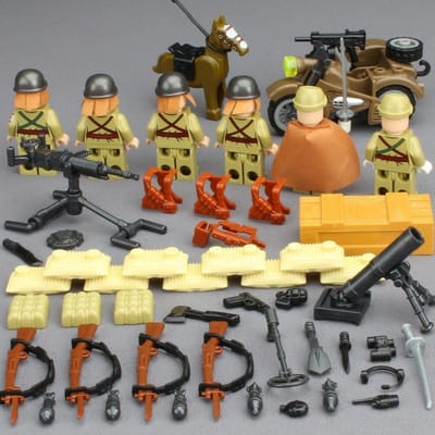 WOII Japanse Leger Militaire Bouwstenen Speelgoed Assembleer Tank Kanon Vrachtwagen Auto Model Collectie voor Kinderen