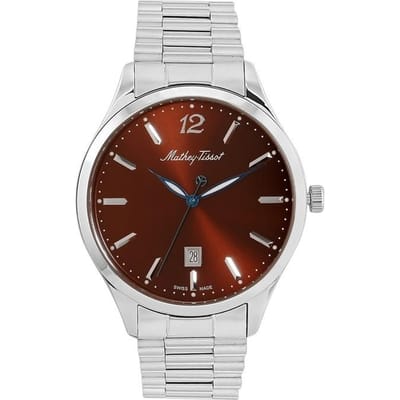 Mathey-Tissot Urban Metal Bruine Wijzerplaat Kwarts H411MAM Herenhorloge bruin