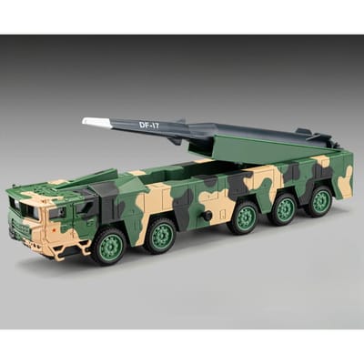1:50 Dongfeng 17 Raketlanceer Speelgoed Auto Modellen Legering Diecast Geluid Licht Simulatie Militair Bouwvoertuig Cadeaus Voor Jongens gray