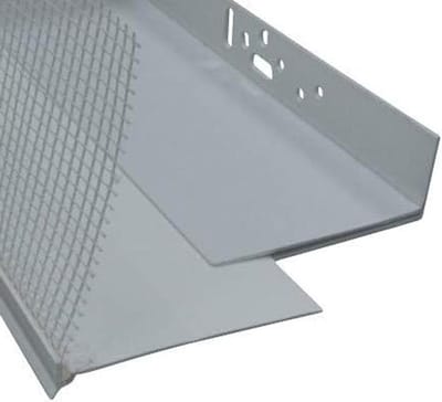 PVC Sokkelprofiel - Isolatieprofiel Plint - Isolatieplaten Uitlijnen - Warmtebrug Reductie - 10 meter - Grijs