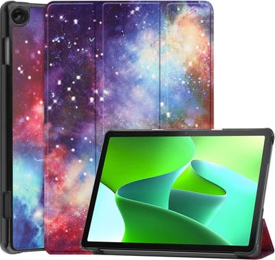 Hoesje Geschikt voor Lenovo Tab M10 (3e / 3rd generatie) - Dun & Stevig - Trifold Bookcase - Hard Cover - Hardcover Book Case - Tablet Hoes - Galaxy