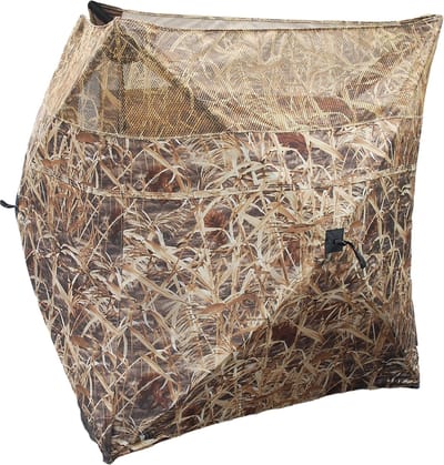 Camouflage vouwscherm wetland 125x125cm in draagzak - Windscherm camouflage kleuren - Camouflage windscherm - afzet vouwscherm camo - windbescherming veldinrichting - natuur fotografie