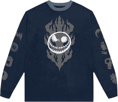 Disney The Nightmare Before Christmas - Flaming Jack Longsleeve shirt - S - Blauw