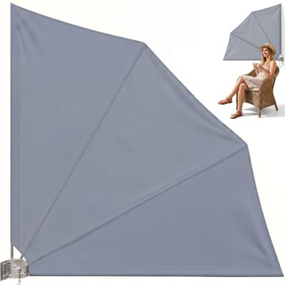 Deuba Balkonscherm - Vouwbaar 140x140cm Weerbestendig - Antraciet