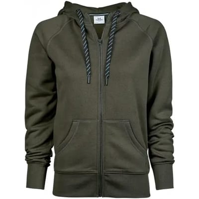 Tee Jays - Dames Fashion Hoodie met rits - Deep Green maat S