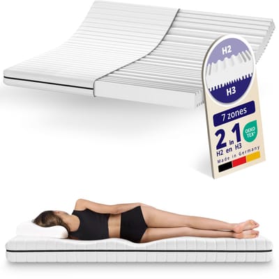 Matras - 180x200 - 7 zones - koudschuim - premium plus tijk - 15 cm - Zacht